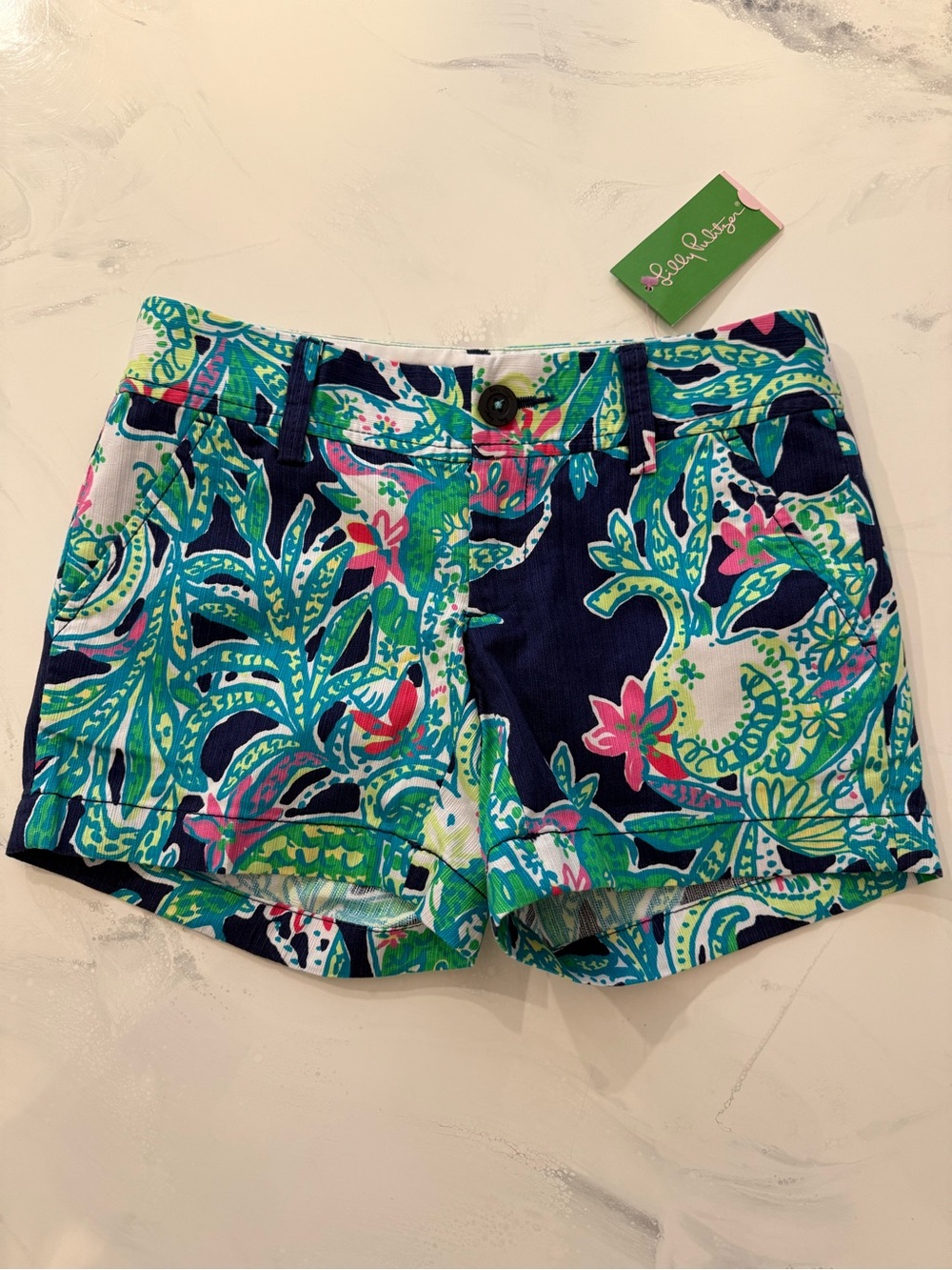 Lilly Pulitzer Tropical Callahan Women's Shorts - Navy Multi